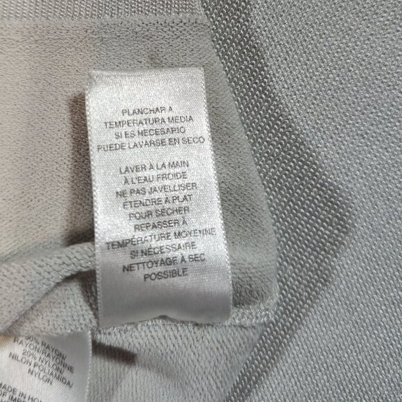 Anne Klein Silver/Gray Metallic Sleeveless Knit Scoop Neck Top Large - Picture 6 of 6